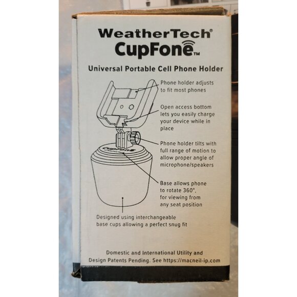 WeatherTech CupFone Universal Adjustable Cup Holder Car Mount - NOB - Picture 6 of 7